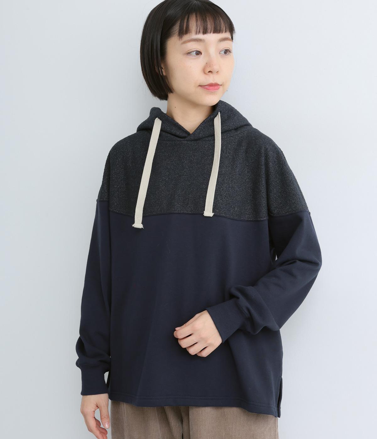 コットンミニ裏毛PLLパーカ(ネイビー-F)