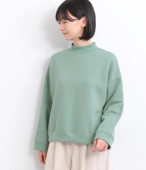 裏毛裏起毛ハイカラープルオーバー(グリーン-F)