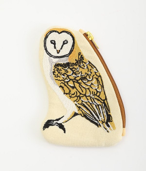 動物柄刺繍ポーチ