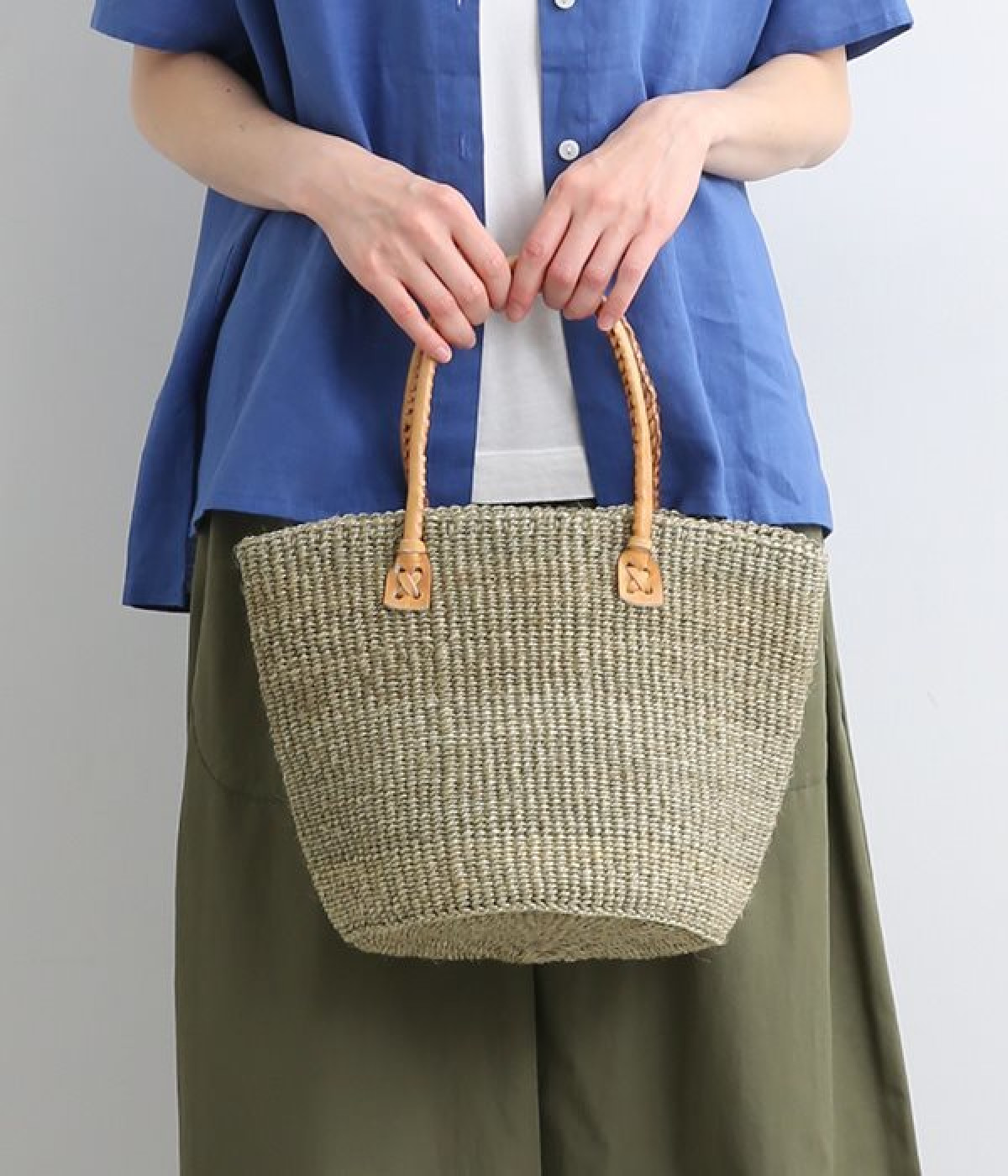 Ruise B ケニア オリジナルバッグ幾何学模様 チャック付きサイザル