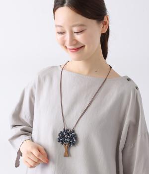 ウッドそろばんツリーネックレス