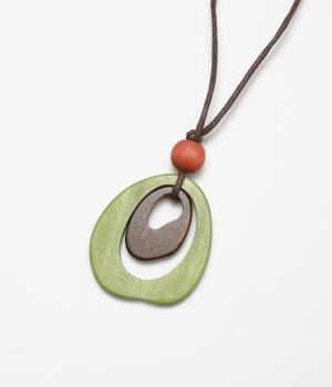 ウッドアボカドタイプネックレス