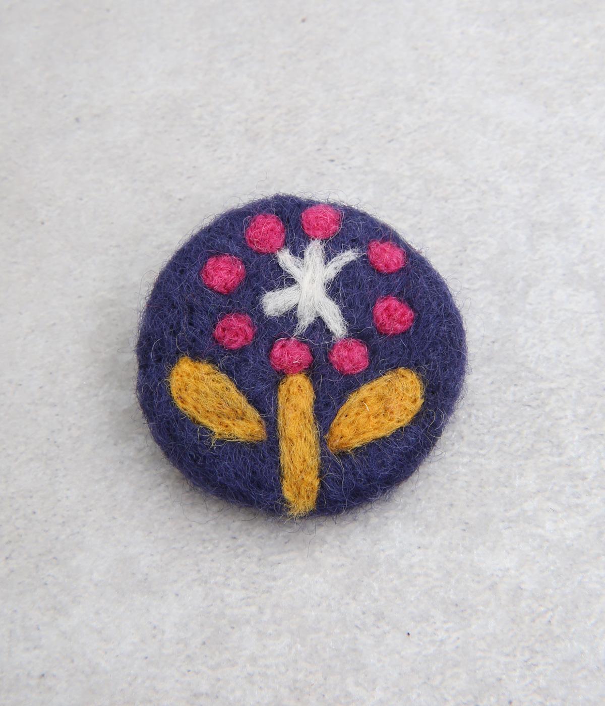 フェルトマルブローチ(ネイビー-F)