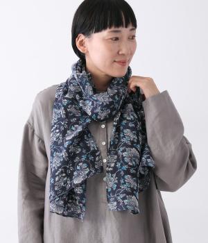 ウールフラワープリントショール