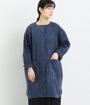 スラブストーンウォッシュ&小さいポルカドットラフコート