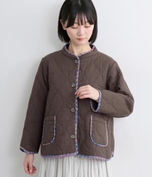 ひょうたんキルティングとブロックプリントキルティング・ジャケット