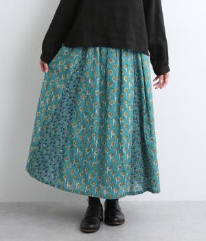 フラワーMIXプリントコットンスカート