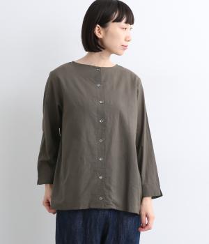 ピンタックコットン2wayブラウス