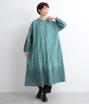 フラワーMIXプリントコットンワンピース