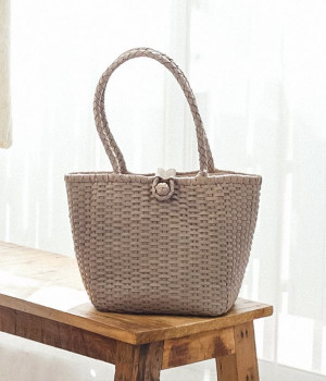 レザーメッシュバッグ