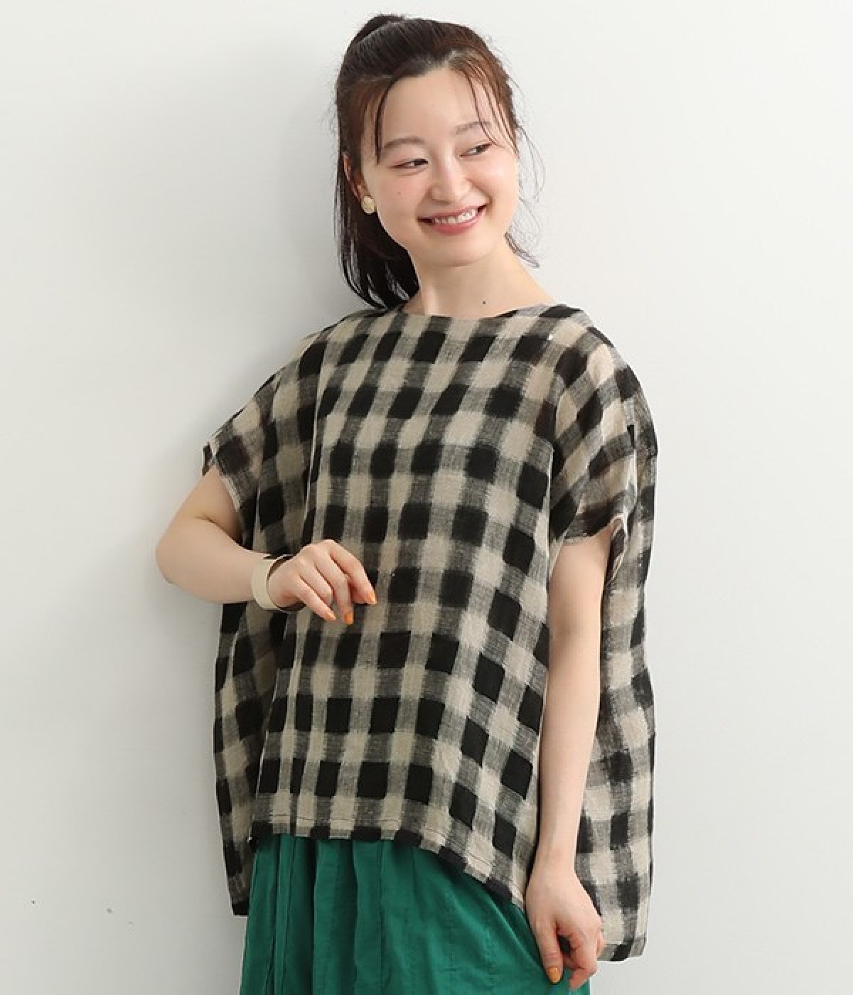 お値下げ♡sorm86 ホルモンピンク♡リネンスカート homspun ホームスパン リネンバイオフリルポケットギャザー