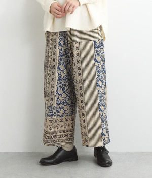 バグループリントパンツ(ブルー-ONESIZE)