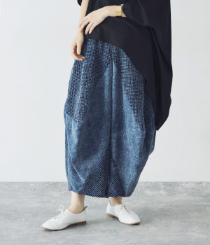 コットンコンビ藍染変形パンツ（MALAIKA）の商品詳細