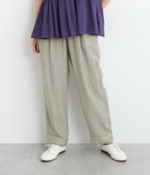 リネンレーヨンテーパードパンツ