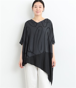 レーヨン迷路ハンドブラッシングプルオーバー