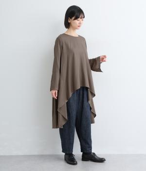 レーヨンイレヘムスリットカフスプルオーバー