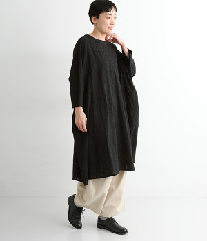 コットンジャカードラクノウ刺繍ワンピース