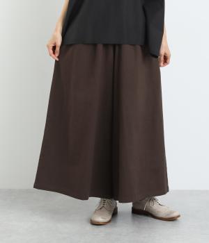 ツイル無地ワイドパンツ