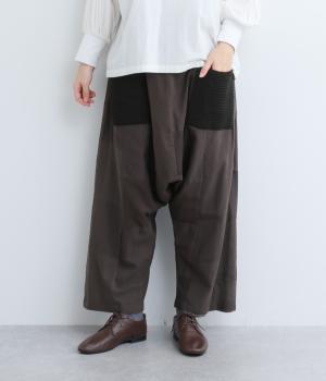 パッチワークパンツ(グレイ-F)