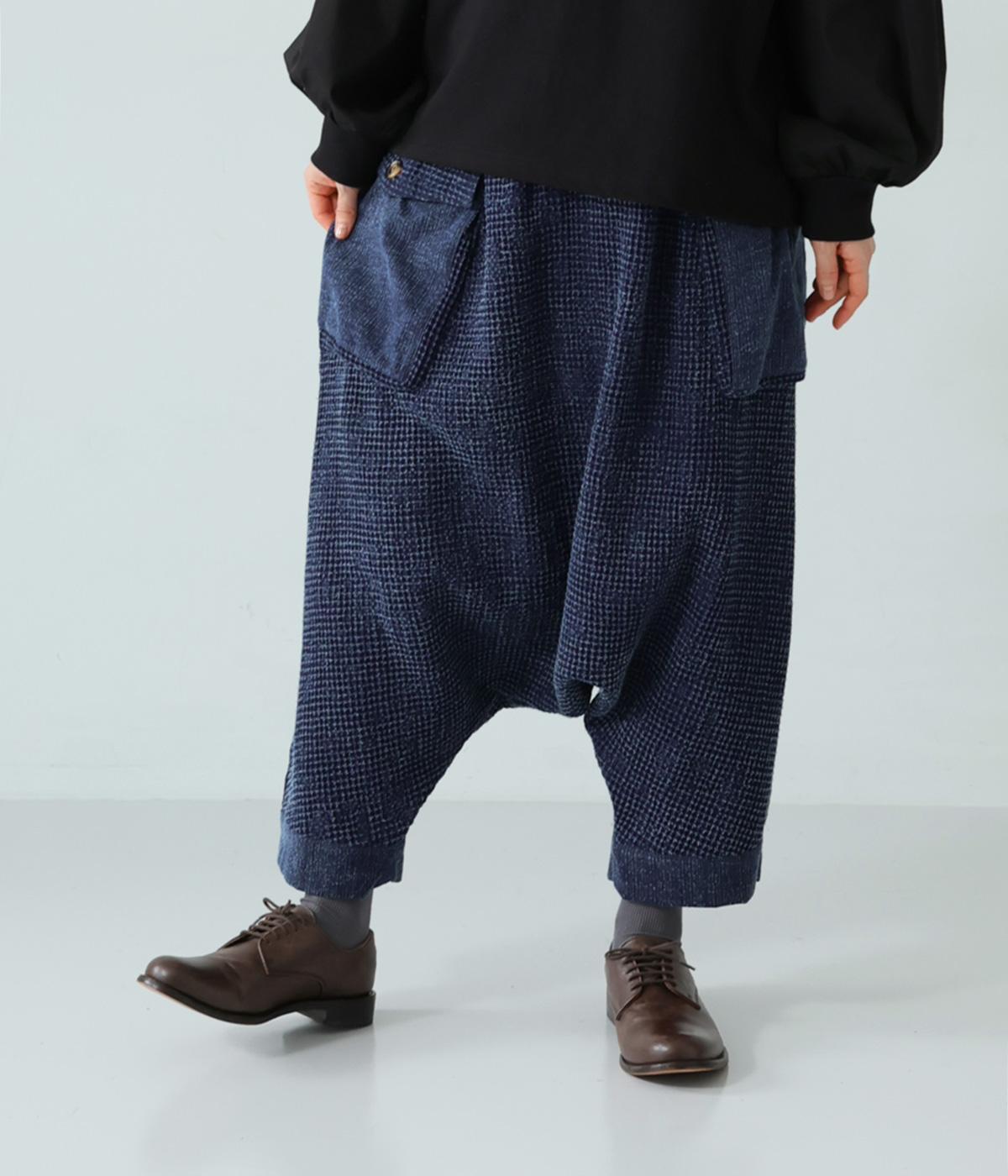 藍染コンビ サルエルパンツ（MALAIKA）の商品詳細