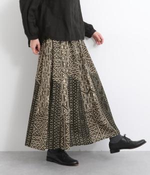 泥染めボゴランフィニ　スカート(ブラウン系-F)