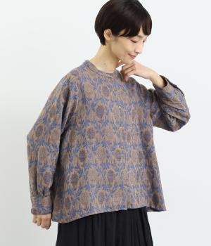 花ジャカードブラウス