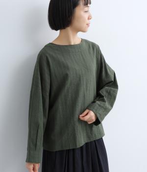 スラブ無地2wayプルオーバー