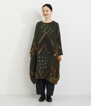 ダブルガーゼ手描きチュニック