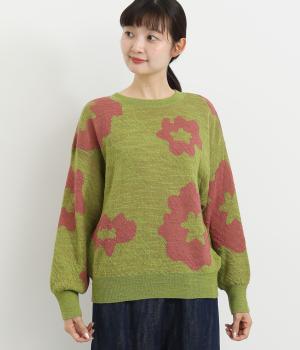 ビッグフラワープルオーバー(グリーン-F)