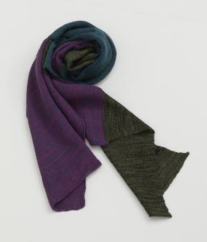 パッチワークニットストール(ブルー-F)