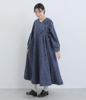 クラッシュデニム　ケリア風ワンピース