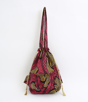 バッグフリルトートアフリカンプリント