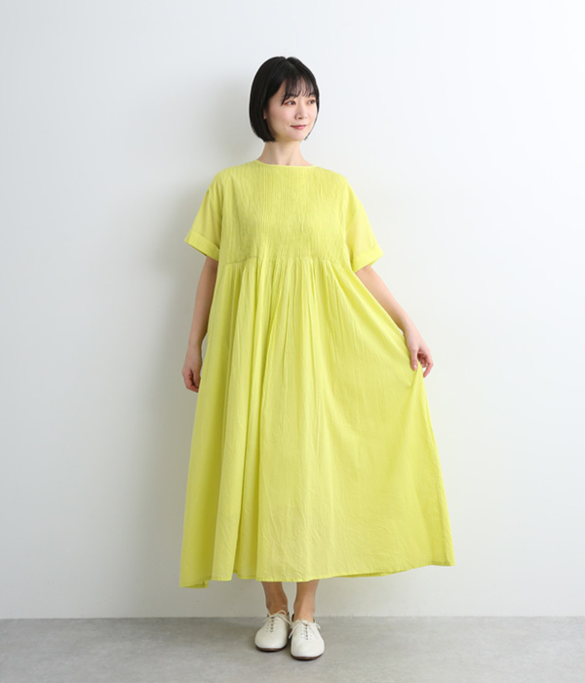 The Barnnet Ivory Cotton Dressワンピースフリー The Barnnet Ivory Cotton Dressワンピースフリー