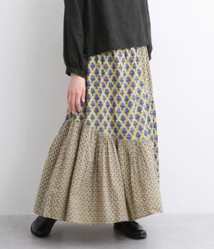 コットンシーチングブーケスカート