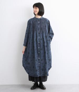 コットンデニムマーガレットワンピース