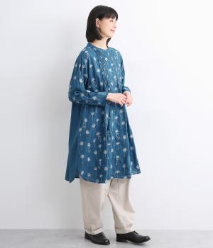 コットンキャンブリックフラワーキャットチュニック