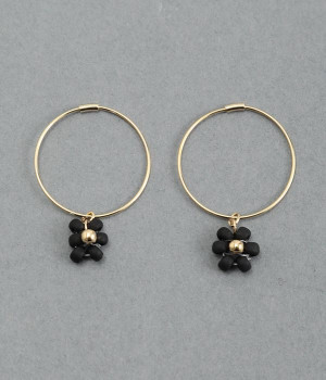 flower　hoop　ピアス