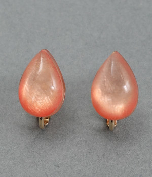 shell　drop　イヤリング(レッド-ONESIZE)