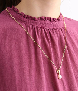 freshwater　pearl　charm　ネックレス