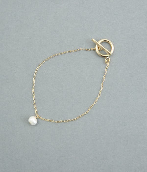 freshwater　pearl　point　ブレスレット(ゴールド-ONESIZE)