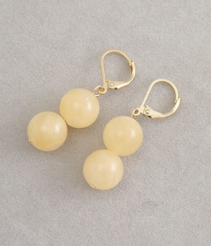 natural stone 2ball　ピアス