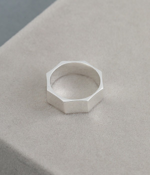 octagon　リング(シルバー-ONESIZE)