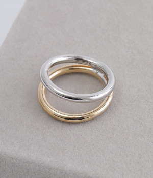 bicolor double リング(カラー1-ONESIZE)