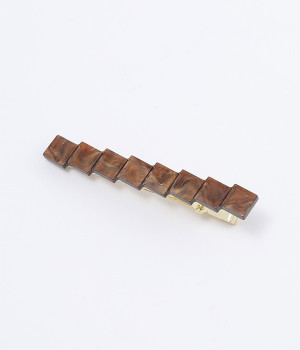 tile motif ヘアクリップ(ブラウン-ONESIZE)