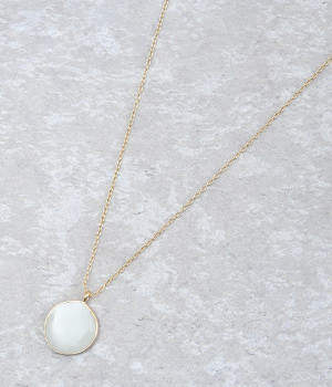 epoxy resin motif ネックレス(マル/ホワイト-ONESIZE)