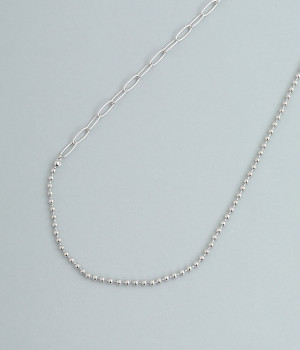 mix chain ネックレス(シルバー-ONESIZE)