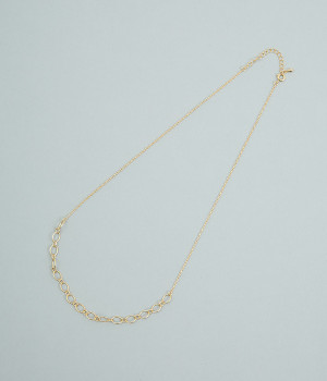 chain design ネックレス(ゴールド-ONESIZE)