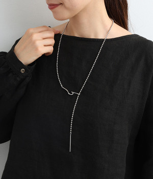 bow tie ballchain ネックレス