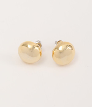 simple metal round ピアス (ゴールド-ONESIZE)