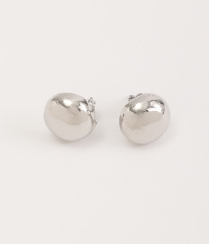 simple metal round ピアス (シルバー-ONESIZE)